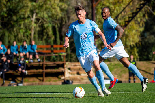 Markus Rosenberg and Carlos Strandberg of Malmö FF