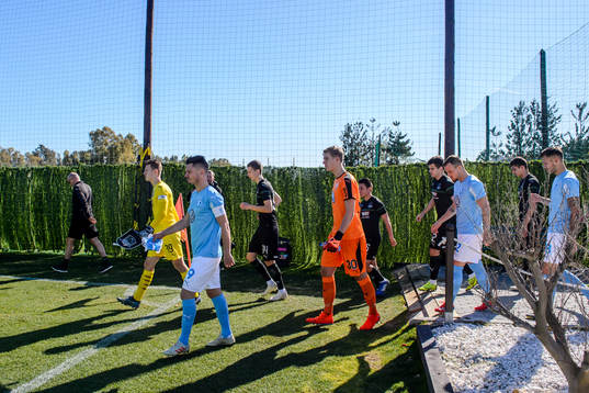 Markus Rosenberg and goalkeeper Mattias Andersson of Malmö