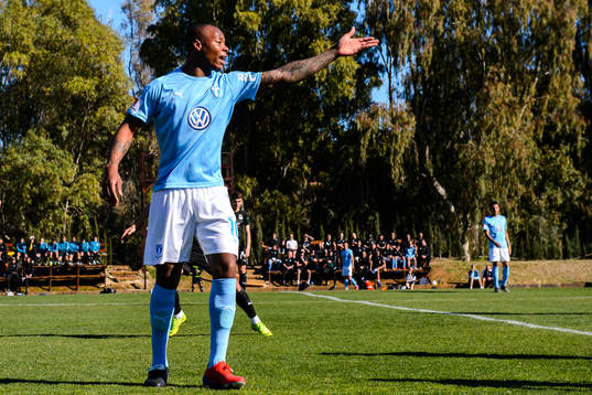 Carlos Strandberg  of Malmö FF looks dejected