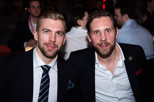 Anders Grönlund and Viktor Ekbom of Frölunda at the