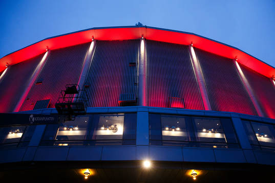 General view outside the arena ahead the CHL final between