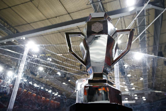 The Trophy ahead the CHL final between Frölunda and Red