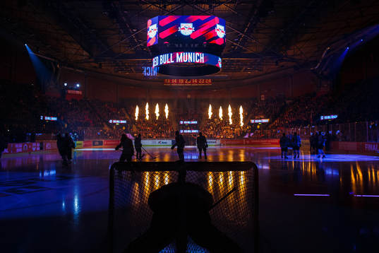 Players enters the ice