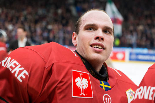 Goalkeeper Johan Gustafsson of Frölunda
