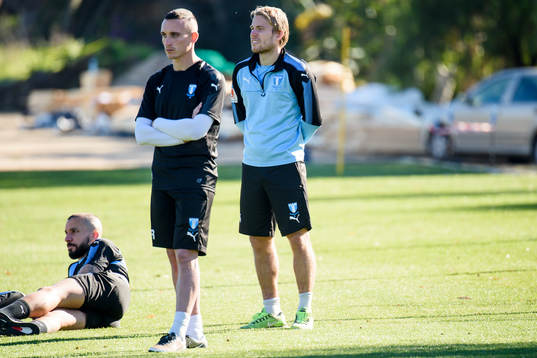 Guillermo Molins, fystränare Ben Rosen och Oscar Lewicki