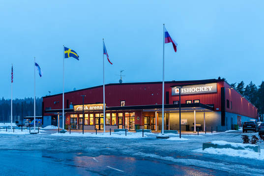 Generell exteriör bild av Stiga Arena före U17