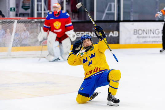 Sveriges William Eklund jublar