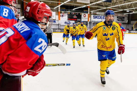Sveriges Hugo Styf jublar