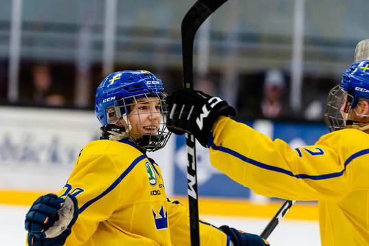 Sveriges William Eklund jublar