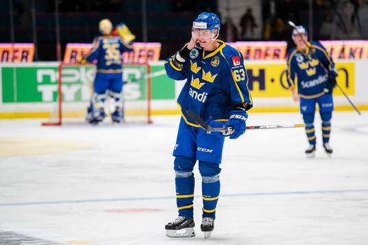 Fredrik Händemark  of Sweden looks dejected