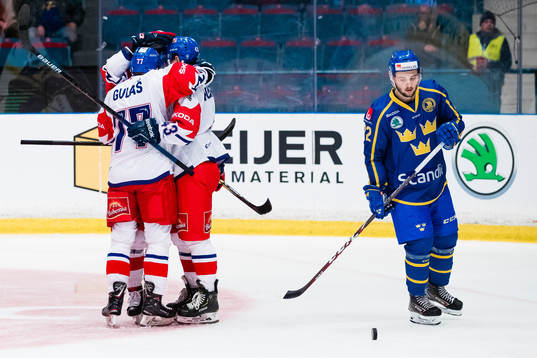 Emil Bemström of Sweden looks dejected