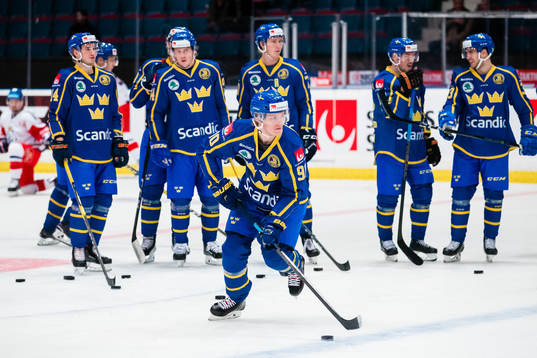 Jesper Boqvist  of Sweden a head of the Beijer Hockey Games