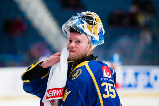 Goaltender Magnus Hellberg a head of the Beijer Hockey