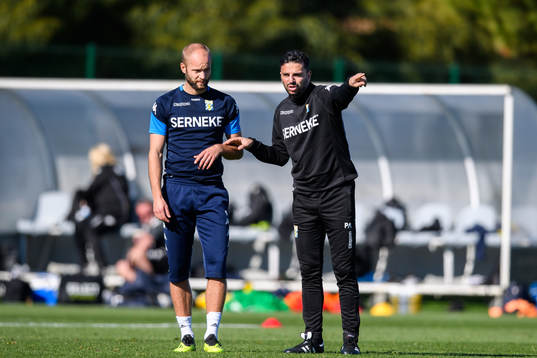 Robin Söder och tränare Poya Asbaghi