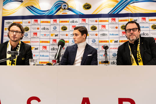 Klubbchef Stefan Andreasson, Jonathan Levi och ordförande