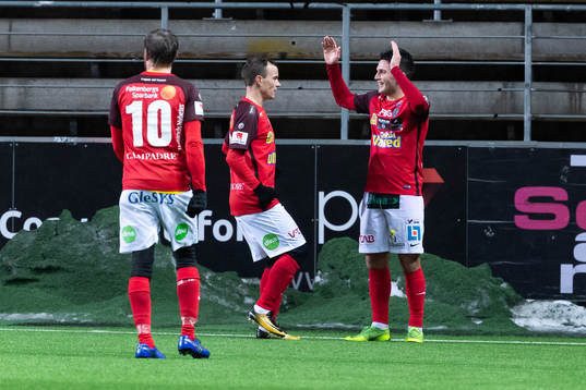 Falkenbergs Edi Sylisufaj jublar