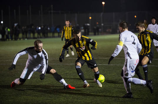 IFK Hässleholms Mohammed Hamdan i träningsmatchen mellan