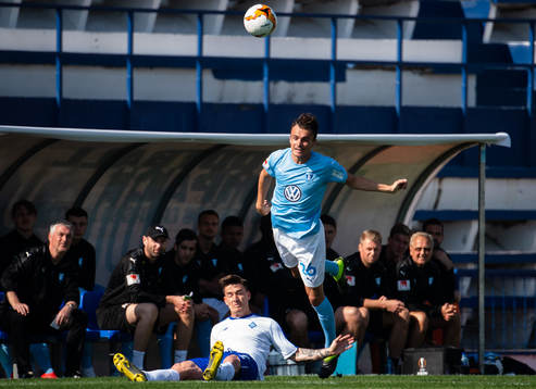 Andreas Vindheim of Malmö FF and Benjamin Verbic of Dinamo