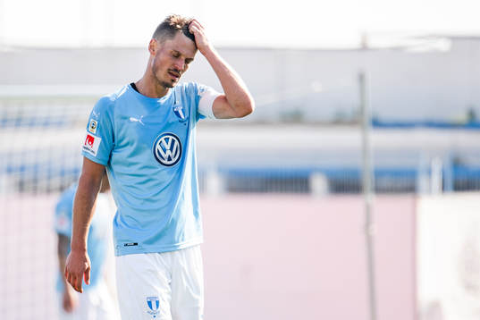 Markus Rosenberg of Malmö FF looks dejected