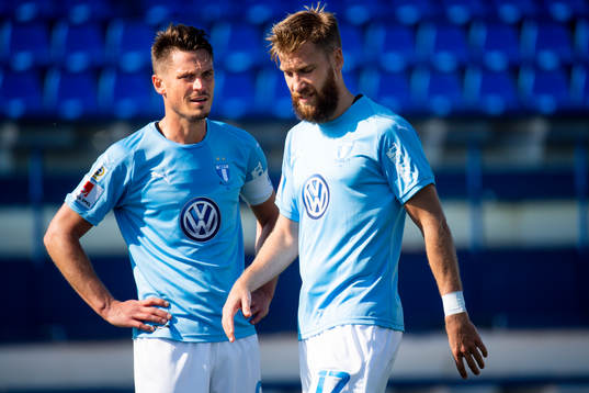 Markus Rosenberg and Rasmus Bengtsson of Malmö FF
