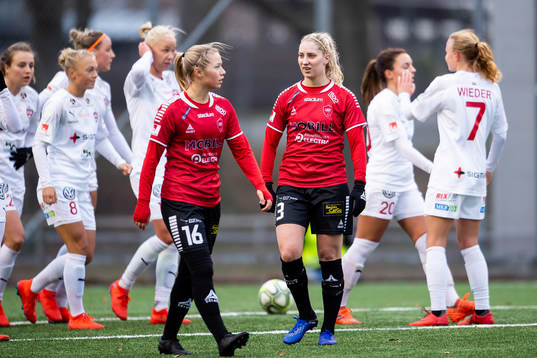 Limhamn Bunkeflos Elina Lenir och Malin Winberg deppar