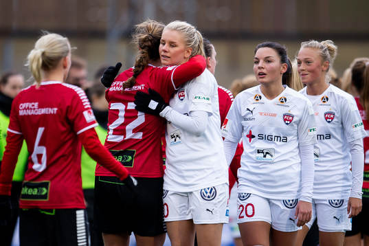 Rosengårds Nellie Lilja och Limhamn Bunkeflos Elisa Lang