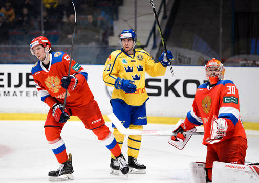 Michael Lindqvist of Sweden celebrates the 1-0 goal