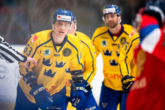 Fredrik Händemark of Sweden celebrates his 4-2 goal