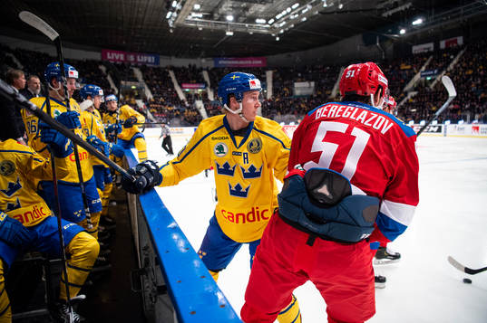 Dennis Rasmussen of Sweden and Aleksei Bereglazov of Russia
