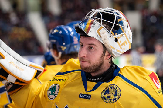 goaltender Adam Reideborn of Sweden
