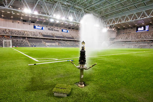 En vattenspridare på Tele2 Arena