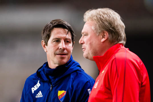 Djurgårdens tränare Thomas Lagerlöf och Lilleströms