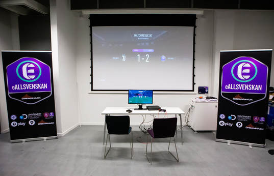 Djurgårdens lokal för eAllsvenskan i West Corner Lounge