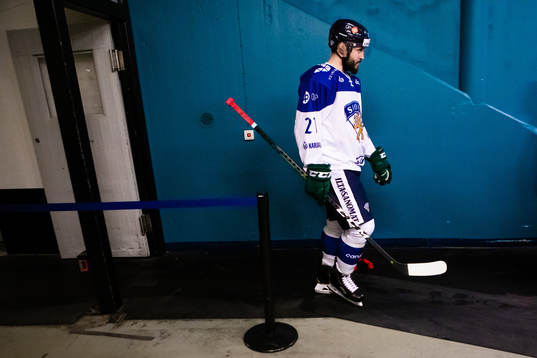 Jesse Virtanen of Finland a head of the Beijer Hockey Games