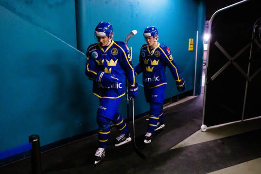 Joel Persson and Jesper Boqvist of Sweden a head of the