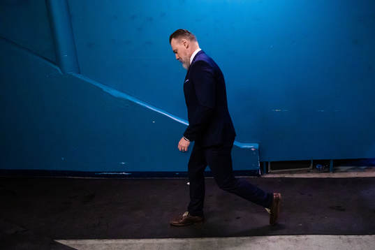Head coach Rikard Grönborg of Sweden looks dejected