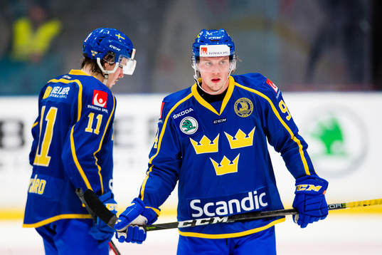 Joel Persson and Joakim Nygård of Sweden looks dejected