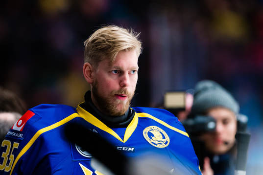 goaltender Magnus Hellberg of Sweden