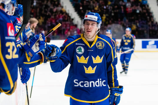 Joakim Nygård of Sweden celebrates