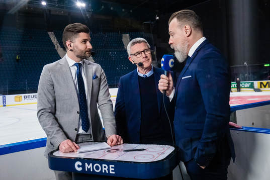 Björn Olden and Harald Lückner of Cmore at the TV-studio