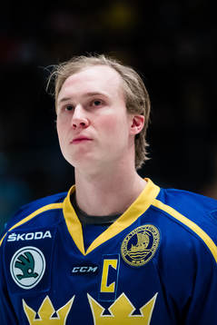 Dennis Rasmussen of Sweden a head of the Beijer Hockey