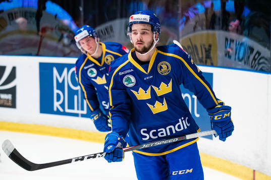 Emil Bemström of Sweden a head of the Beijer Hockey Games
