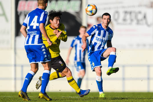 IFK Göteborgs Giorgi Kharaishvili och Jeonnam Dragons Kim