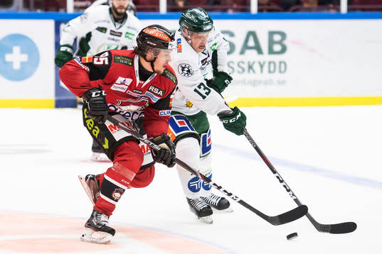 Malmö Redhawks Carl Persson och Färjestads Daniel Viksten