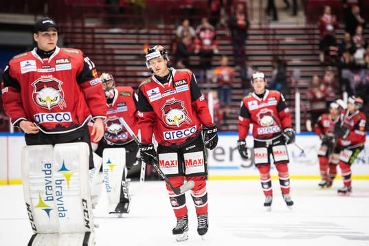 Malmö Redhawks spelare deppar