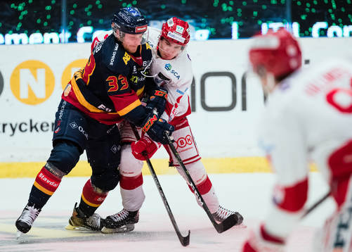 Djurgårdens Linus Hultström och Timrås Rickard Palmberg