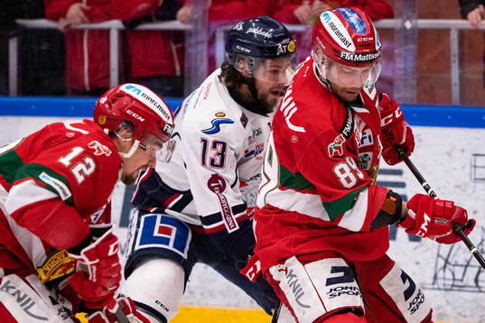 Linköpings Andrew Gordon och Moras Kevin Gagné och Ryan