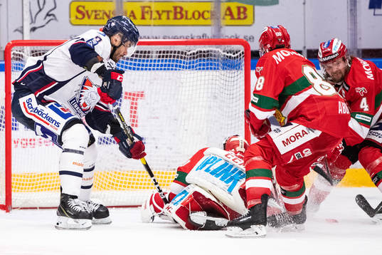 Linköpings Almen Bibic och Moras Spencer Abbott och Viktor