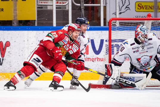 Moras Matt Bailey och Linköpings Chad Billins  och