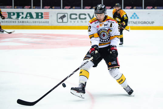 Luleås Karl Fabricius täcker ett skott